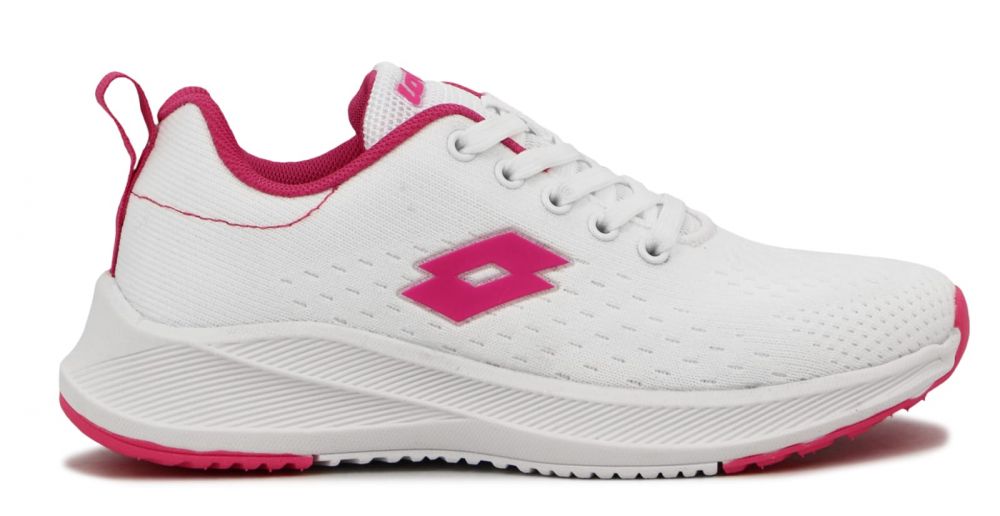 Lotto Running Champion Mujer Blanco y Fucsia